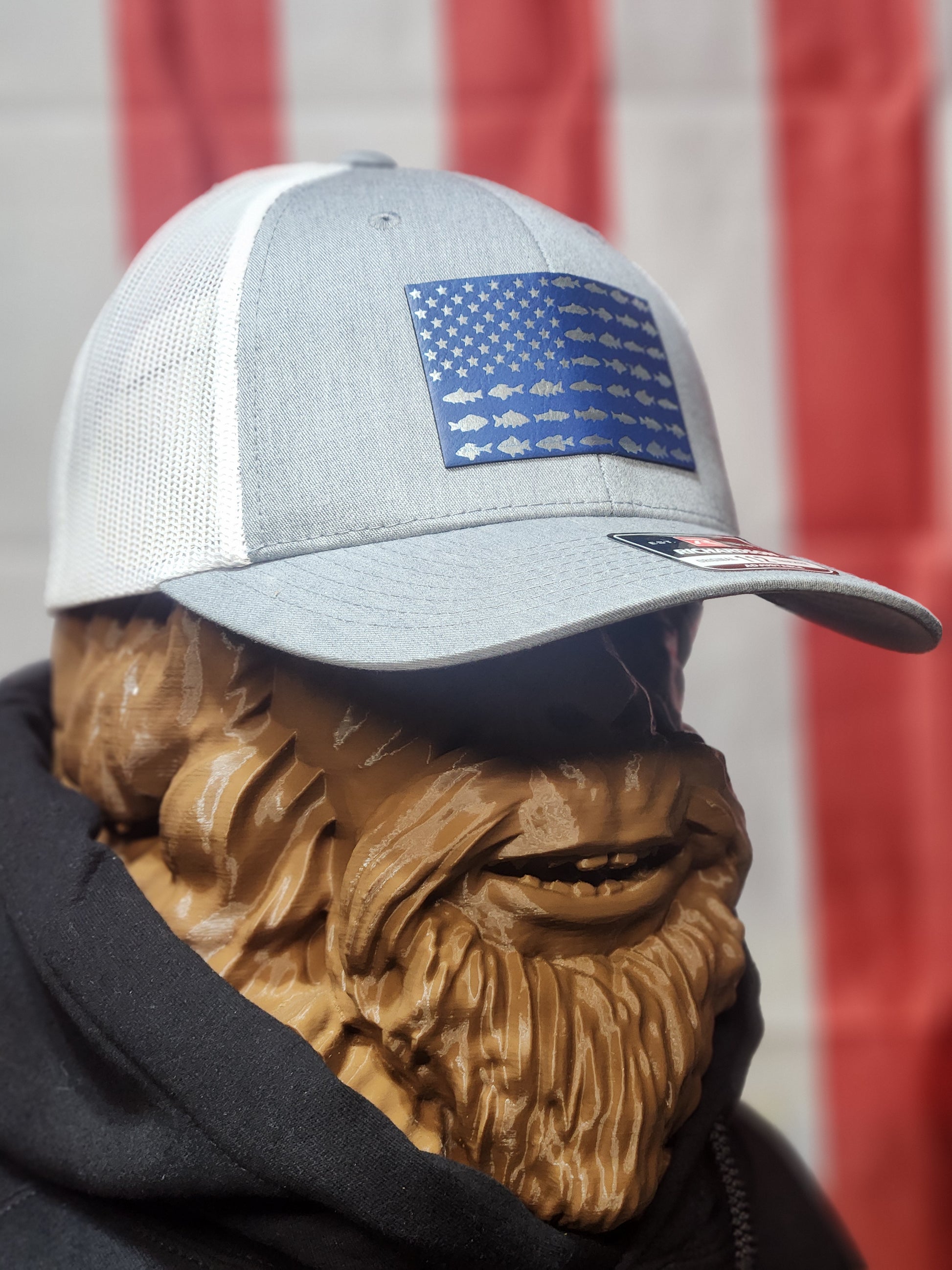 american flag fishing pole hat Fishing Flag Hat
